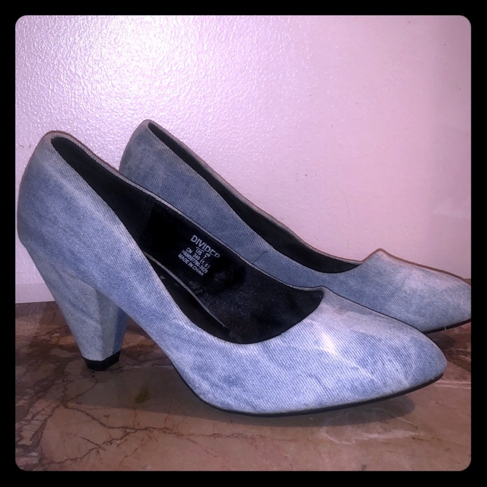 H&M Denim Heels Size 7